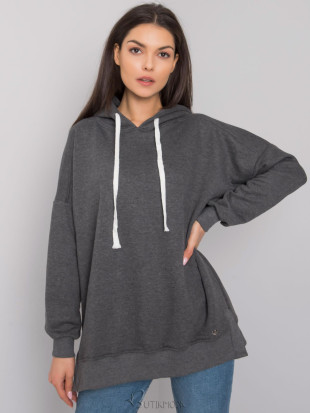 Dark Gray Melange Hoodie