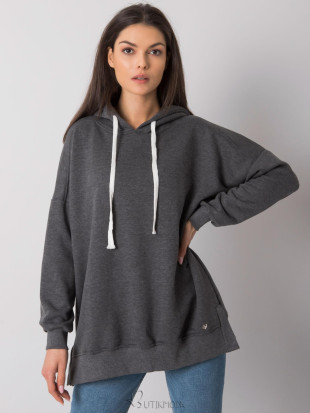 Dark Gray Melange Hoodie