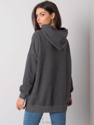 Dark Gray Melange Hoodie