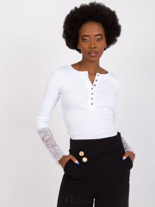 Elegant White Blouse with Long Sleeves