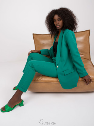 Elegant Green Blazer with Long Sleeves