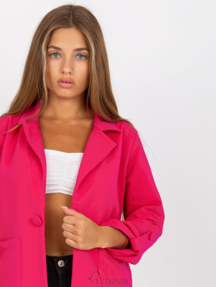 Fuchsia Casual Blazer with Pockets RUE PARIS