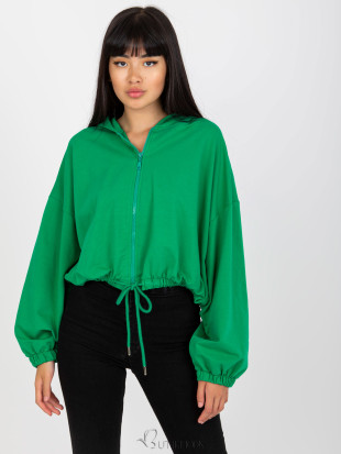 Green Zip-Up Hoodie RUE PARIS