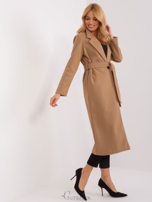 Elegant Transitional Coat in Camel Color