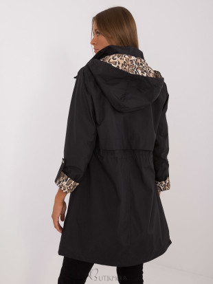 Women's Black Transitional Jacket with Hood