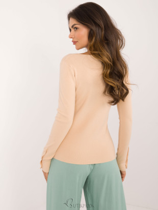 Beige Long Sleeve Sweater