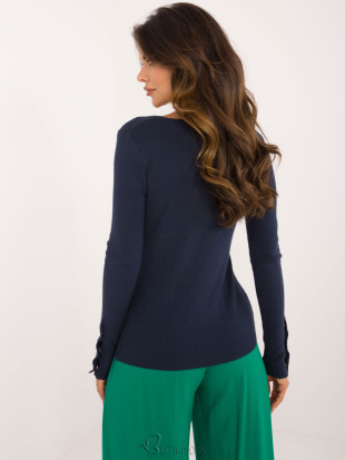 Elegant Blue Sweater with Long Sleeves