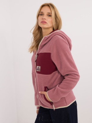 Dark Pink Hooded Sweatshirt