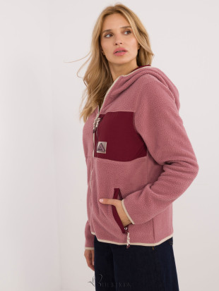 Dark Pink Hooded Sweatshirt