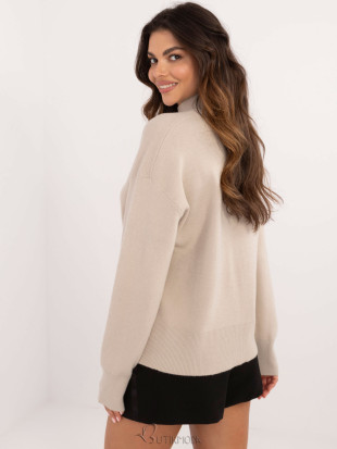 Beige Long Sleeve Sweater