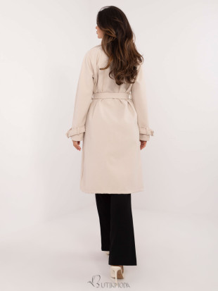 Elegant Transitional Coat in Light Beige