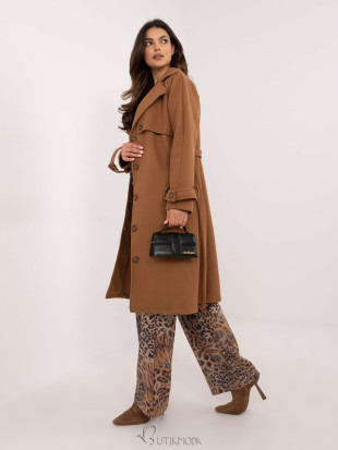 Elegant Transitional Coat in Camel Color