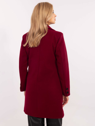 Elegant Transitional Coat in Burgundy