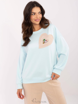 Stylish Blue Hoodie with Long Sleeves