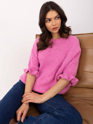 Pink Sweater with 3/4 Sleeves