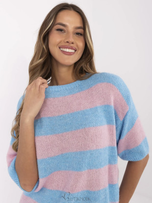 Blue Sweater with 3/4 Sleeves