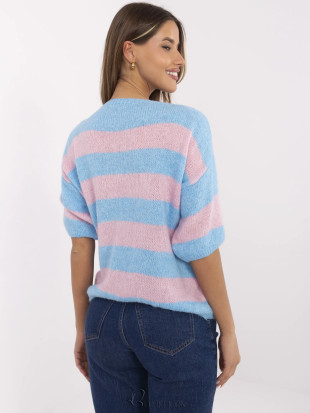 Blue Sweater with 3/4 Sleeves