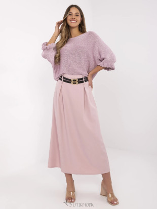 Elegant Maxi Skirt in Light Pink