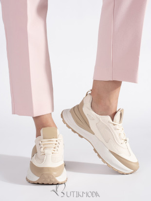 Beige-White Women's Sports Shoes