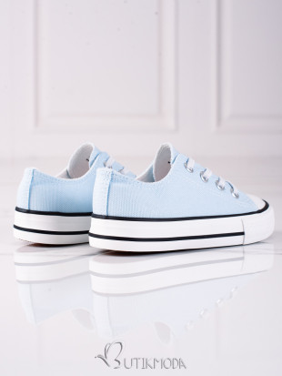 Light blue children's lace-up sneakers