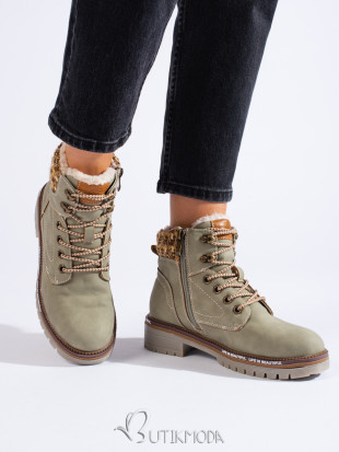 Green Women's Ankle Boots Shelovet