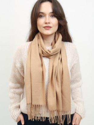 Basic women's scarf beige