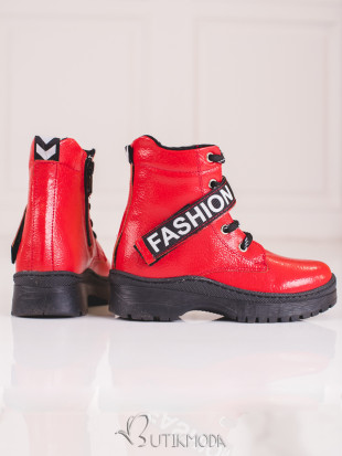 Red girls' boots Fashion