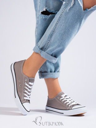 Grey women's canvas sneakers