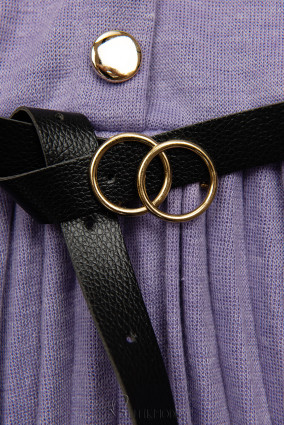 Purple girl's dress with a belt