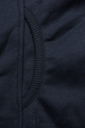Basic zip-up hoodie in navy