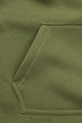 Green over-the-head sweatshirt dress