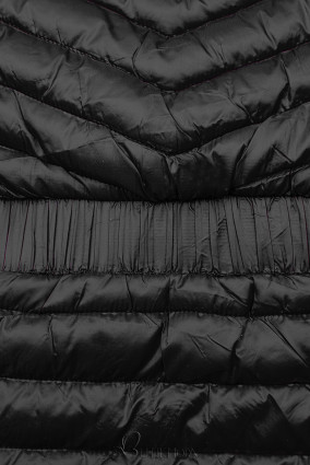 Black jacket with elastic waist