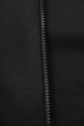 Black asymmetric elongated hoodie