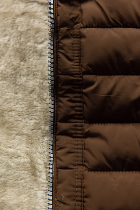 Caramel brow/beige winter padded jacket