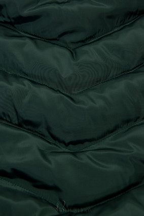 Dark green quilted jacket for autumn/winter