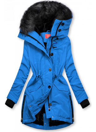 Cobalt blue winter store coat