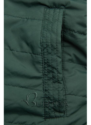 Mid-season pepito parka jacket in brown/green