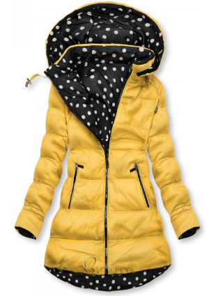 Yellow/polka dot reversible jacket