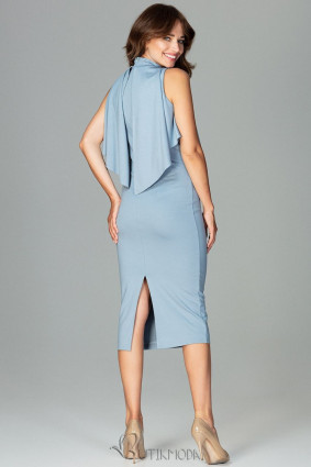 Women's Blue Dress with Cape