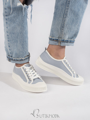 Light Blue Women's Platform Sneakers