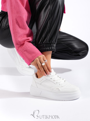 White Women's Sports Sneakers