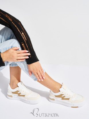 Beige Platform Sneakers