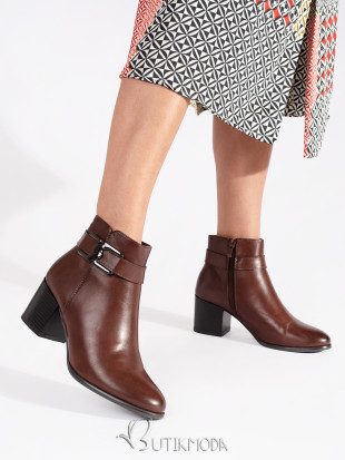 Brown Sergio Leone Ankle Boots with Heel