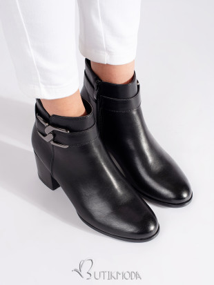 Black Ankle Boots Sergio Leone with Heel