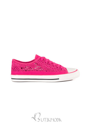 Pink Perforated Sneakers