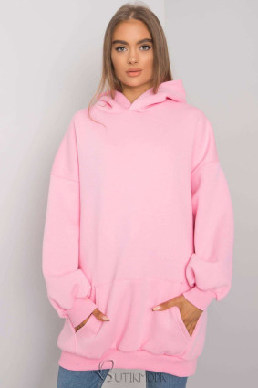 Pink Hoodie with Extended Cut