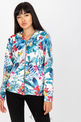 Trendy Women's Hoodie with Floral Pattern