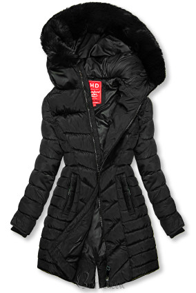 Black quilted jacket for autumn/winter