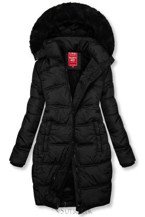 Black winter jacket in quilted design