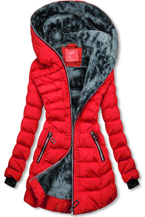 Red/gray winter padded jacket
